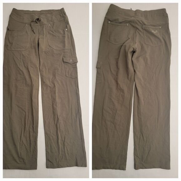 Kuhl Cargo Pants Women's 6 Stretch Knit Outdoor Straight Leg Drawstring Gorpcore - Picture 1 of 11